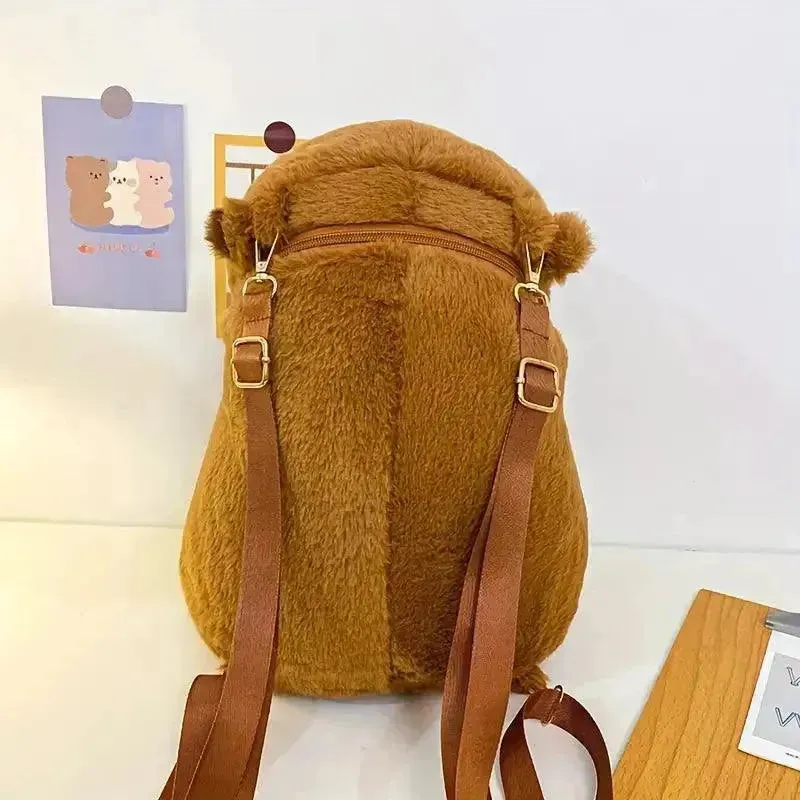 Cute Capybara Plush Backpack