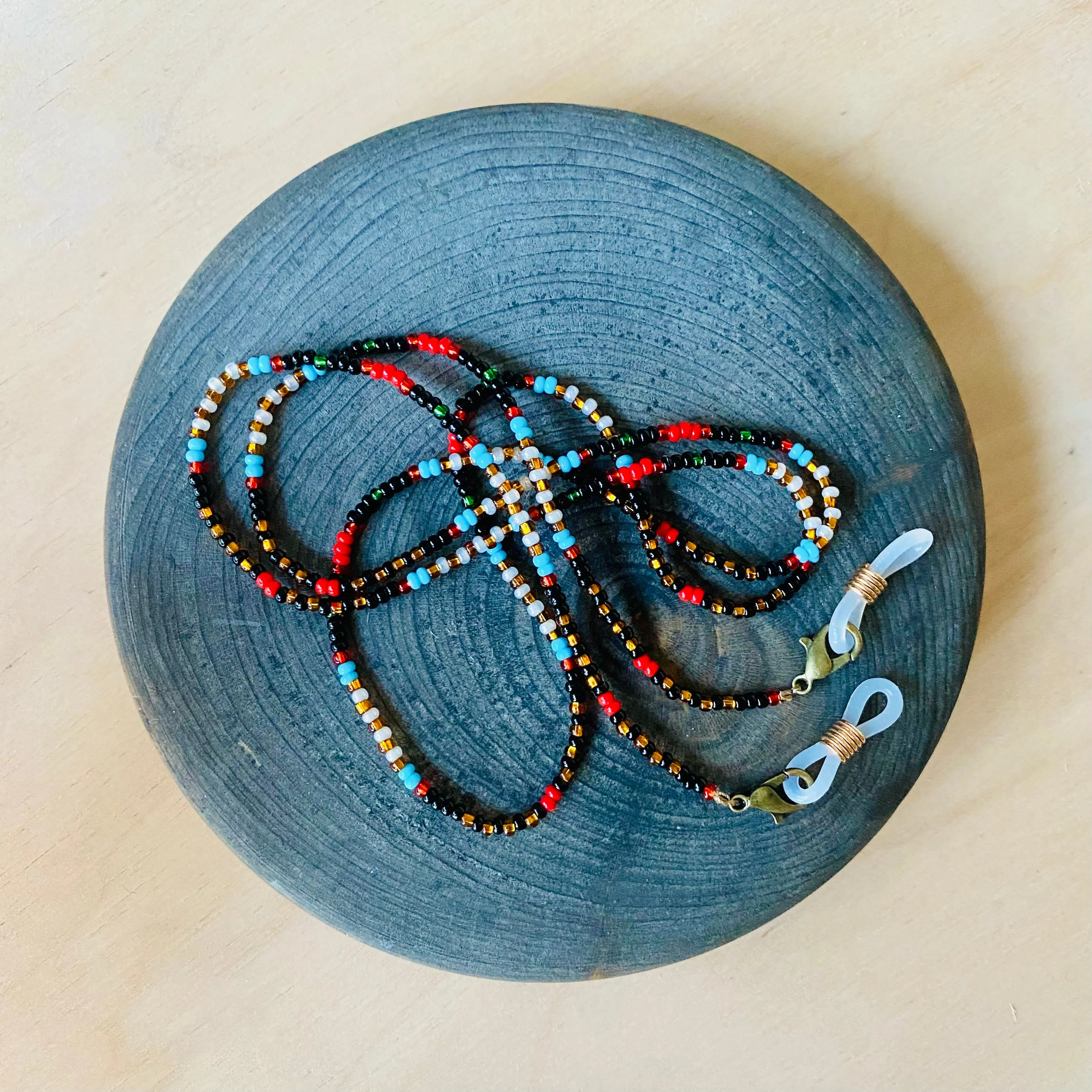 Dainty Colorful Seed Bead Glasses Chain, Hippie Boho Beaded Lanyard Plus Size, Teacher Lanyard, Airpod Chain, Eyeglass Strap,Face Mask Chain