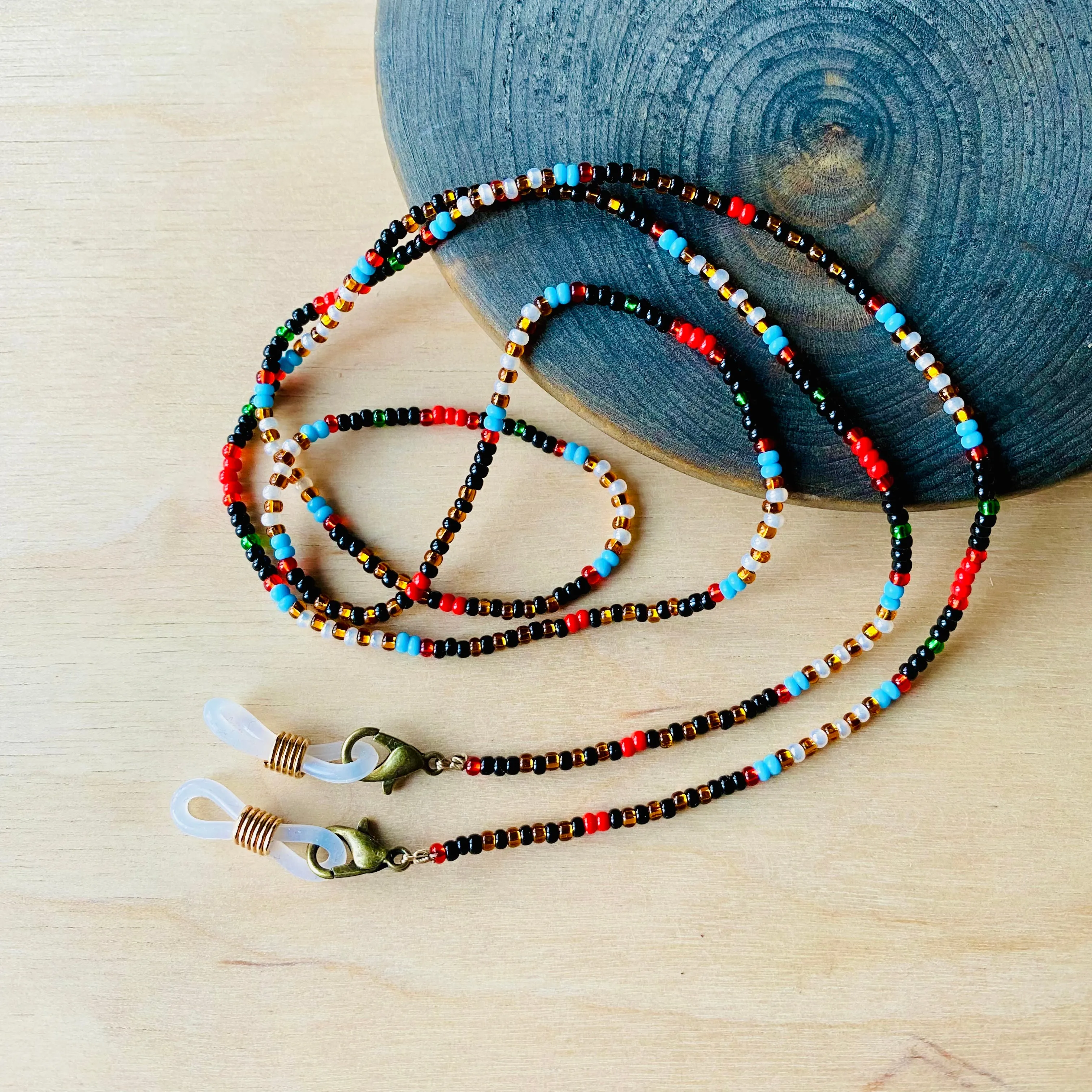 Dainty Colorful Seed Bead Glasses Chain, Hippie Boho Beaded Lanyard Plus Size, Teacher Lanyard, Airpod Chain, Eyeglass Strap,Face Mask Chain