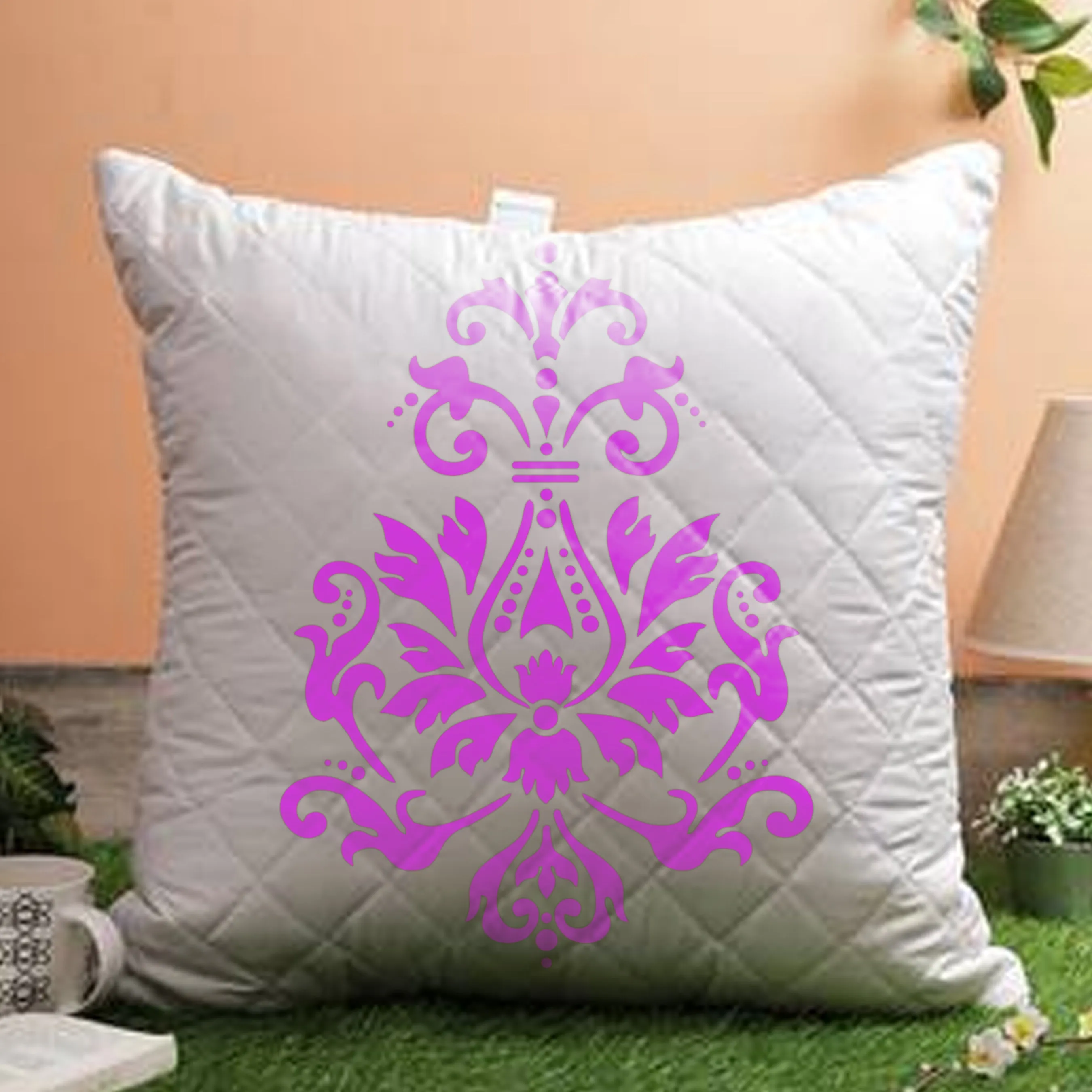 Damask Reusable Stencil Used for Tile, Wood, Floor, Wall. ID #499