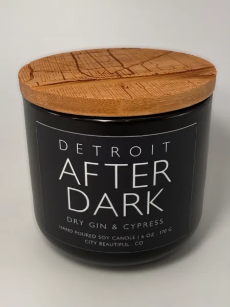 Detroit After Dark - Dry Gin & Cypress - Hand Poured Soy Candle by City Beautiful . Co - 6oz.