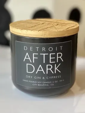Detroit After Dark - Dry Gin & Cypress - Hand Poured Soy Candle by City Beautiful . Co - 6oz.