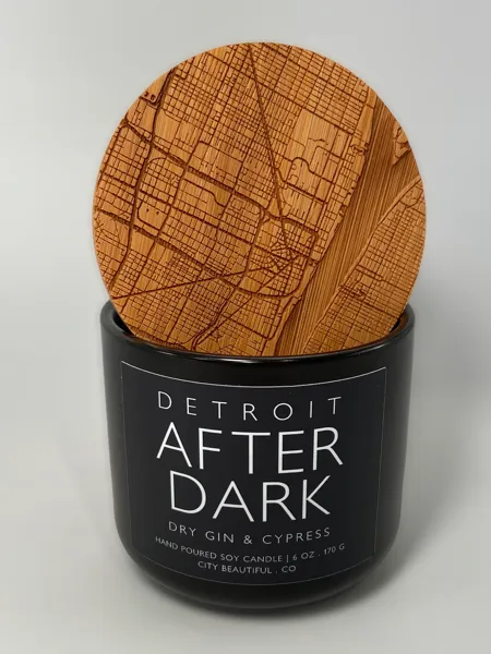 Detroit After Dark - Dry Gin & Cypress - Hand Poured Soy Candle by City Beautiful . Co - 6oz.
