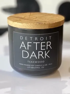Detroit After Dark - Teakwood - Hand Poured Soy Candle by City Beautiful . Co - 6oz.