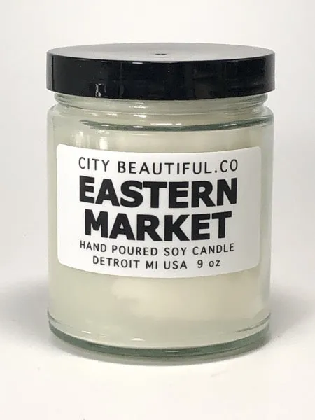 Detroit Eastern Market Candle - Hand Poured Soy Candle by City Beautiful . Co - 9oz.