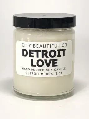 Detroit Love - Hand Poured Soy Candle by City Beautiful . Co - 9oz.