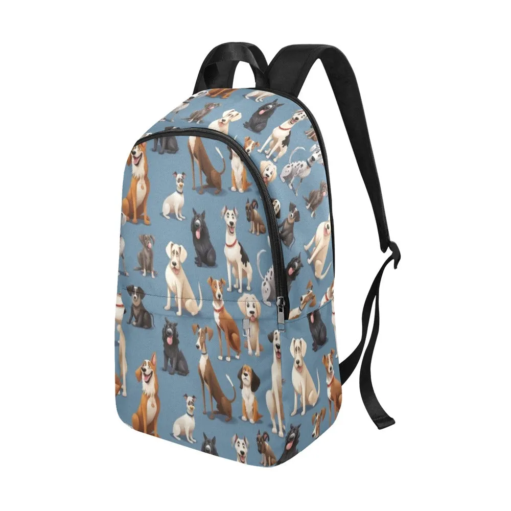 Dogs Breeds Backpack, Cute Puppies Men Women Kids Girls Teens Gift Him Her School College Cool Waterproof Laptop Aesthetic Bag