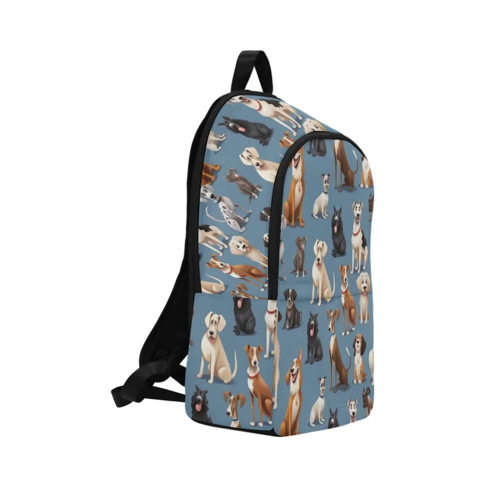 Dogs Breeds Backpack, Cute Puppies Men Women Kids Girls Teens Gift Him Her School College Cool Waterproof Laptop Aesthetic Bag