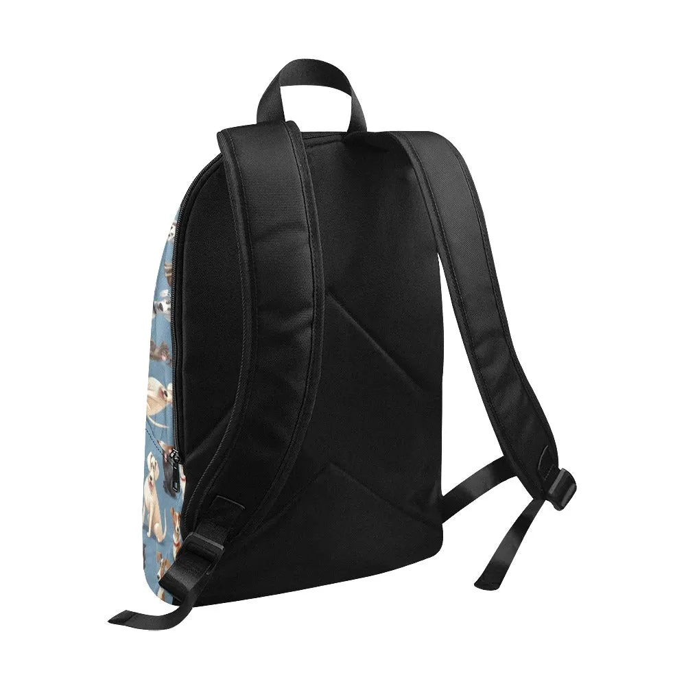 Dogs Breeds Backpack, Cute Puppies Men Women Kids Girls Teens Gift Him Her School College Cool Waterproof Laptop Aesthetic Bag