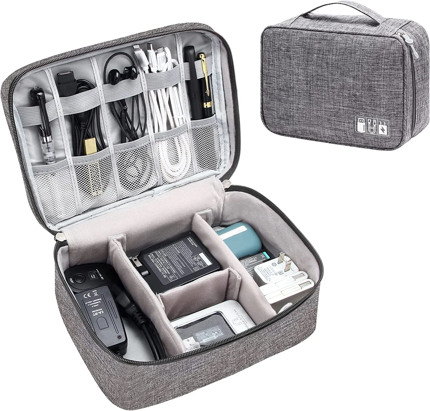 Electronics Accessories Organizer/Travel Gadget Bag For Cables, Plug And More (Black)