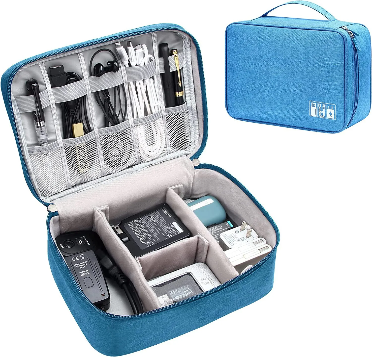 Electronics Accessories Organizer/Travel Gadget Bag For Cables, Plug And More (Black)