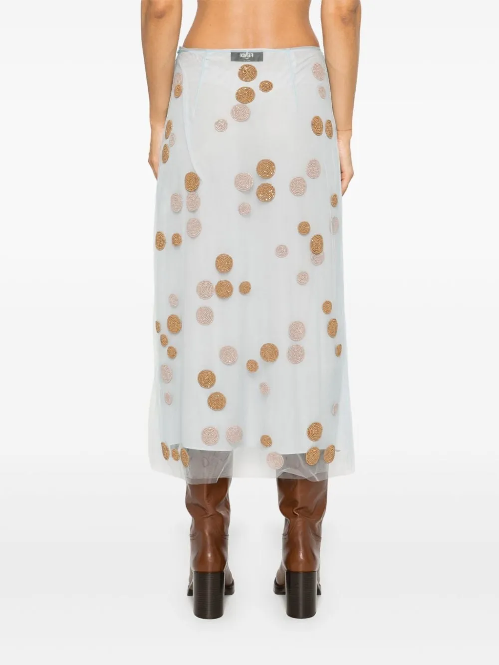 EMBROIDERED MIDI SKIRT