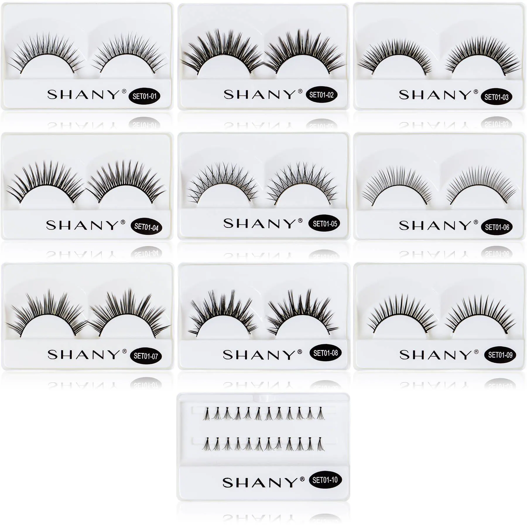 Eyelash extend - set of 10 assorted reusable eyelashes