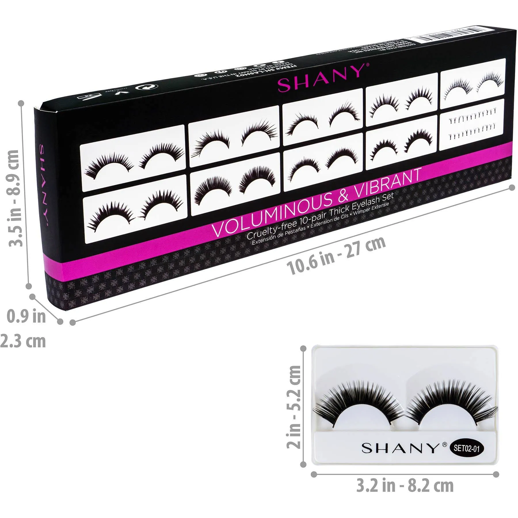 Eyelash extend - set of 10 assorted reusable eyelashes