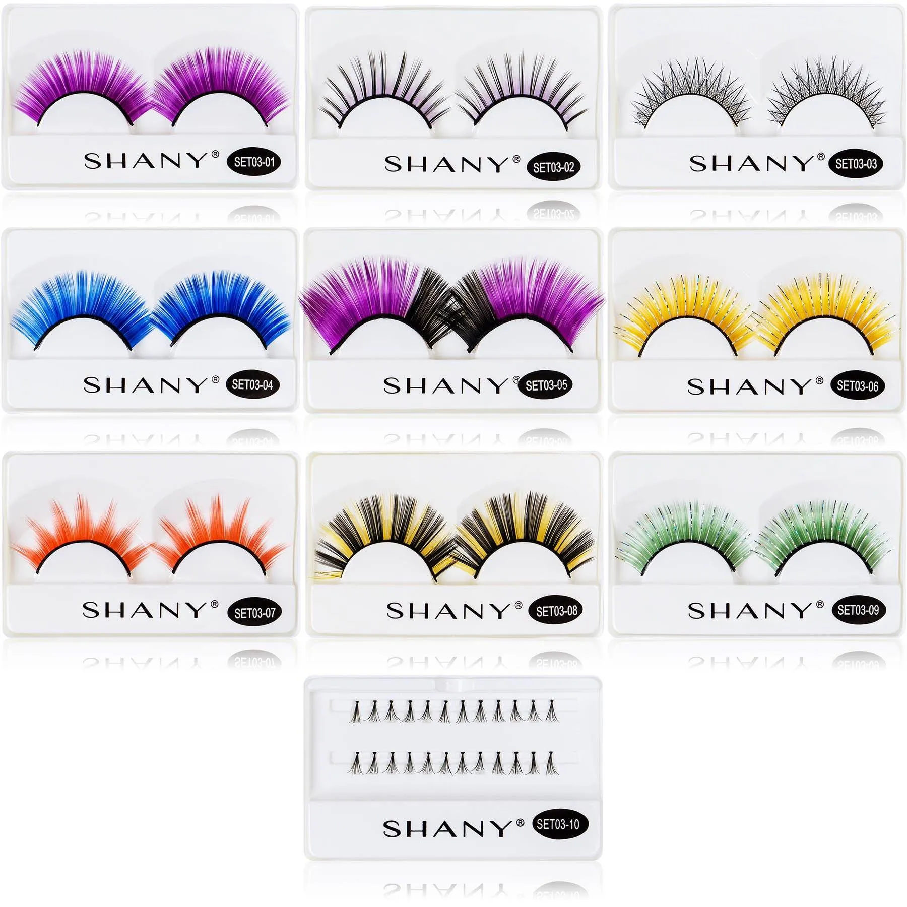 Eyelash extend - set of 10 assorted reusable eyelashes