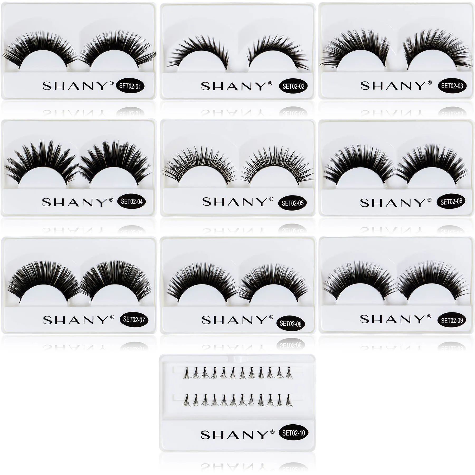 Eyelash extend - set of 10 assorted reusable eyelashes