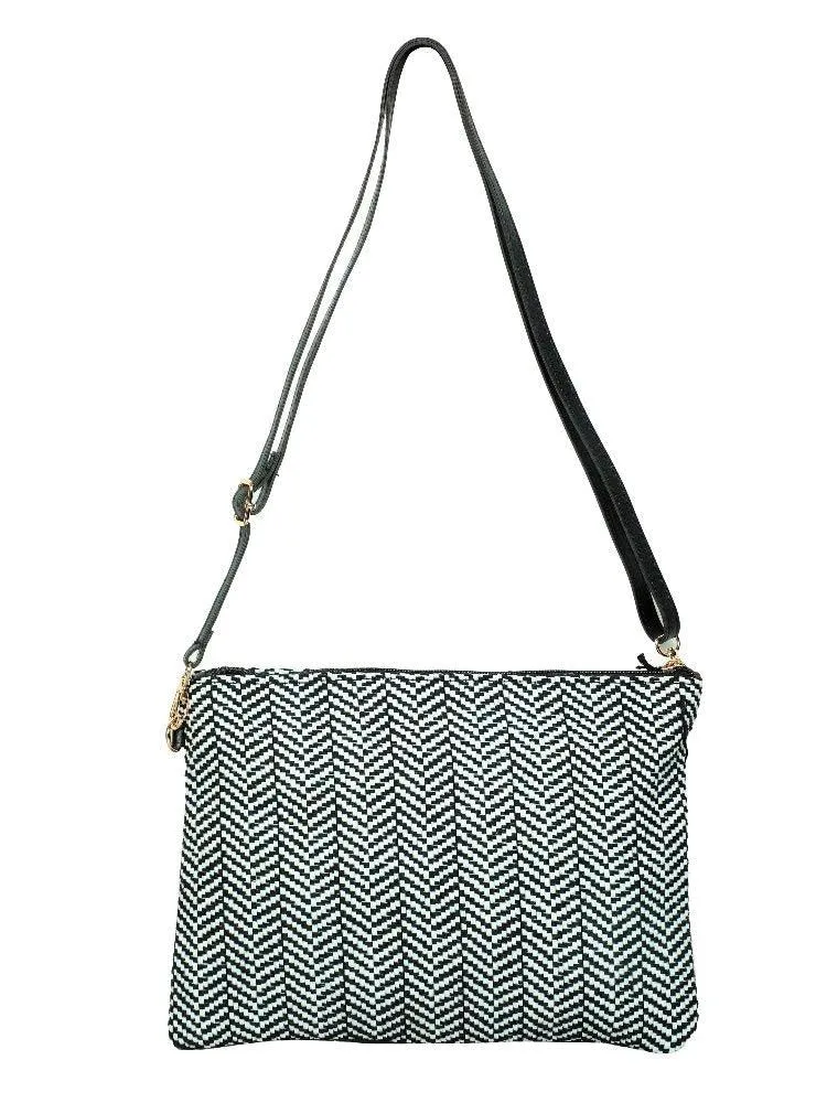 FabSeasons Unisex White-Black Toiletry, Travel ,Cosmetic, Pouch with Sling