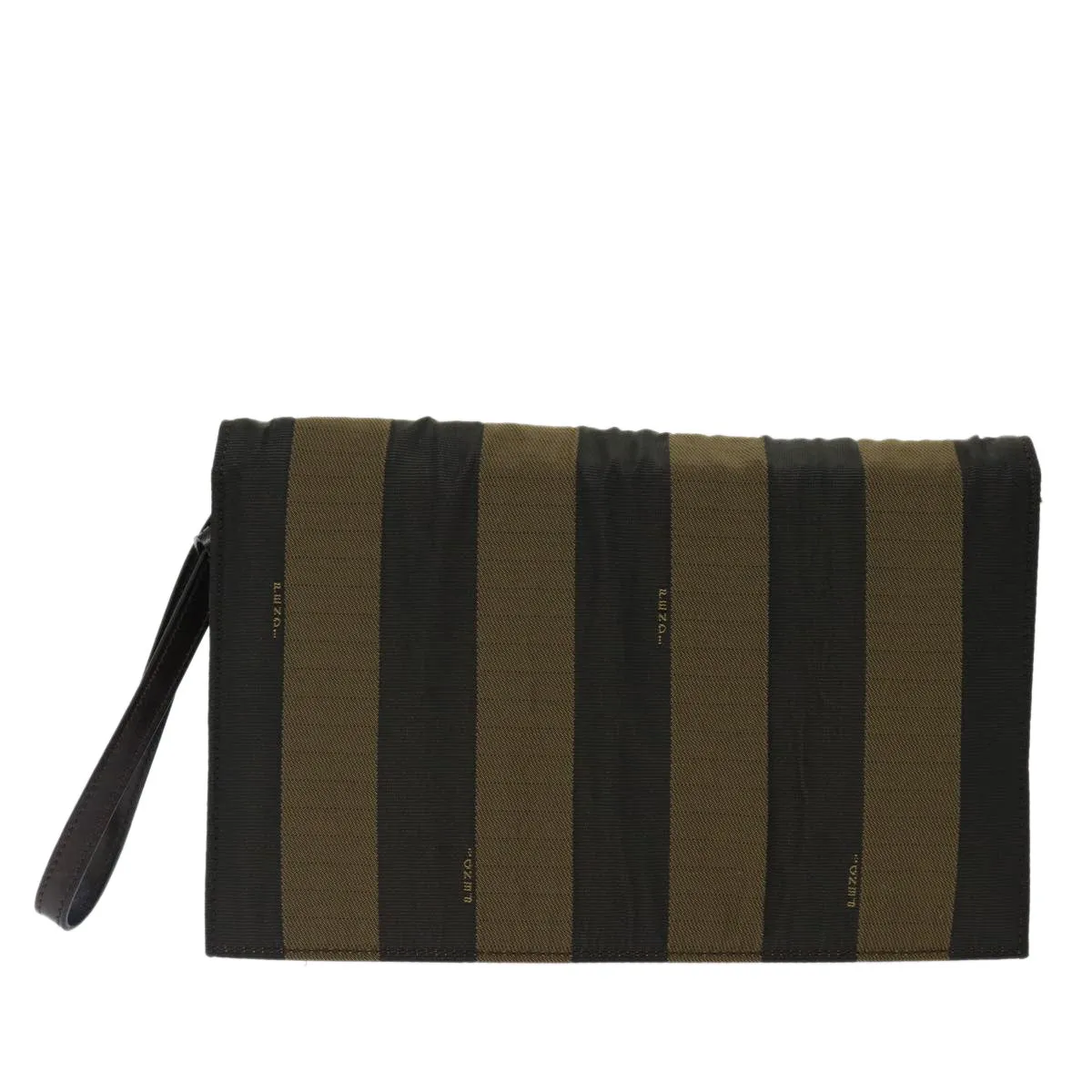 Fendi Pecan  Canvas Clutch Bag ()