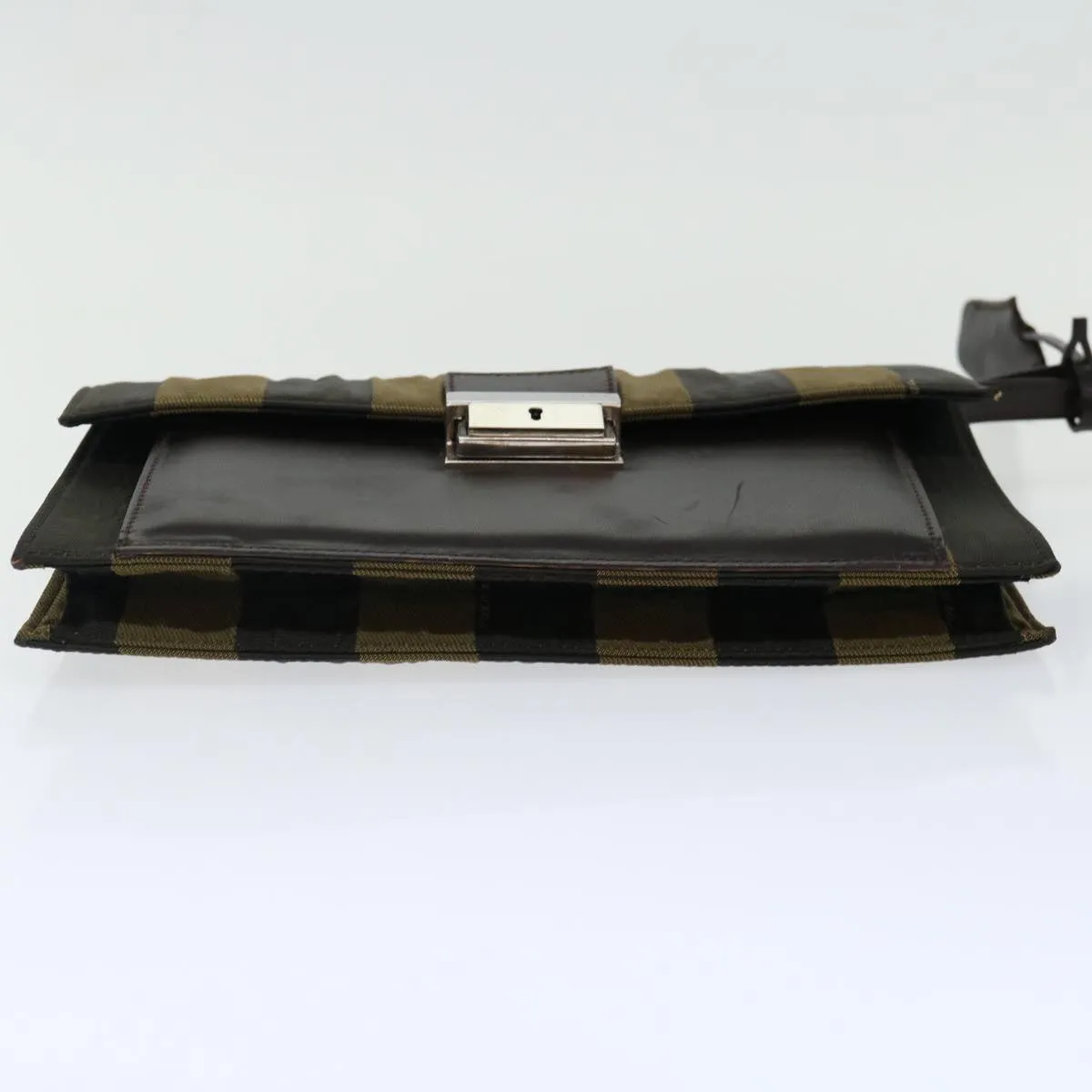 Fendi Pecan  Canvas Clutch Bag ()
