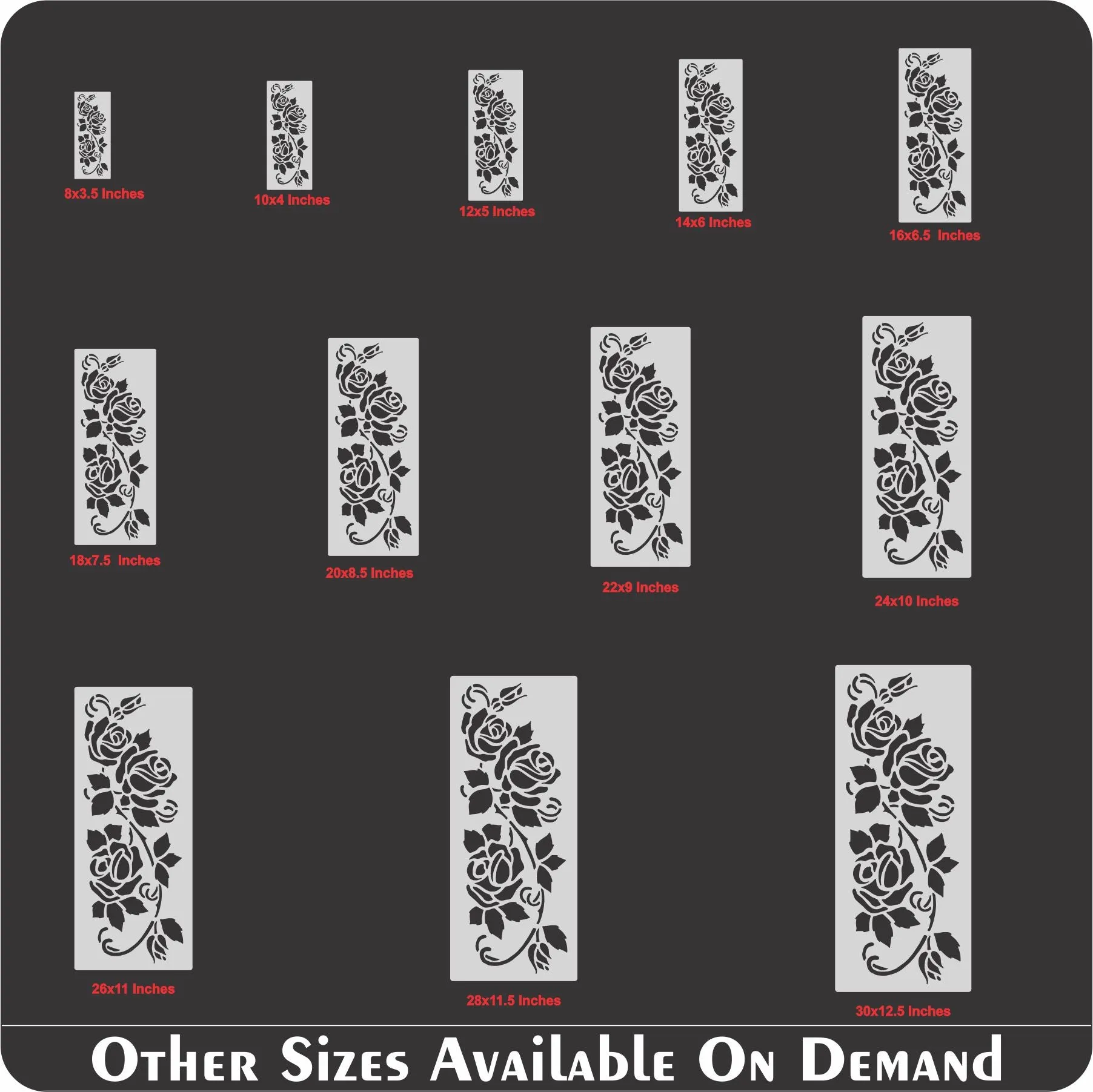Gorgeous Roses Reusable Stencil For Canvas And Wall Painting.ID #319