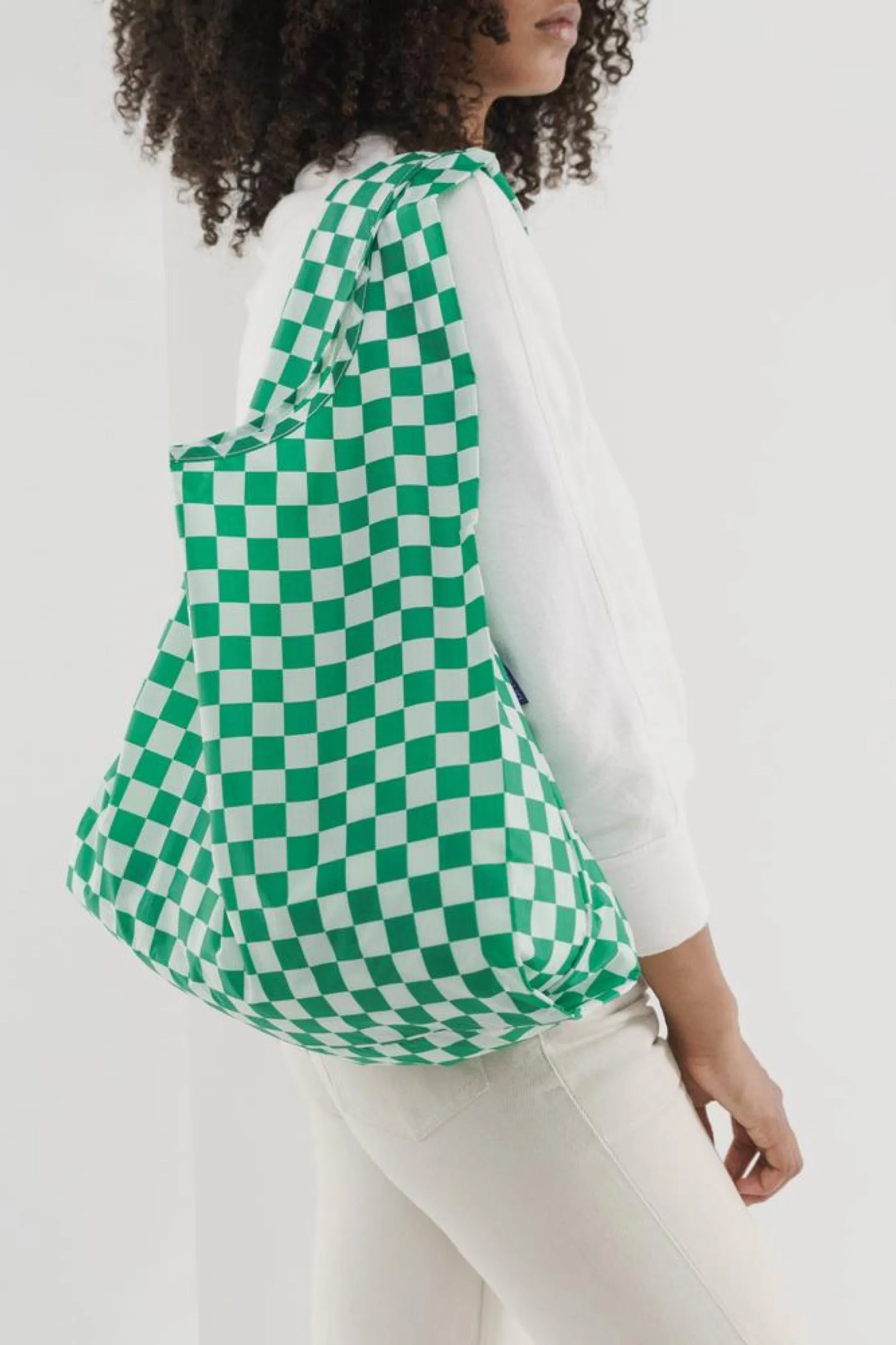 Green Checkerboard Baggu