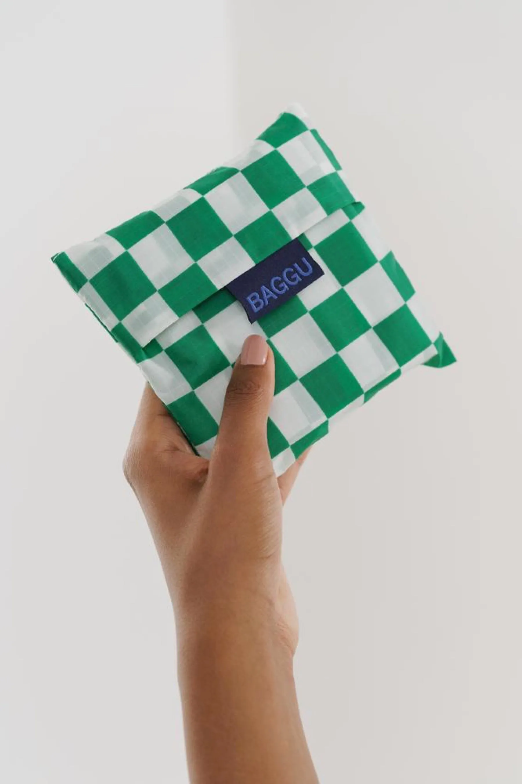 Green Checkerboard Baggu