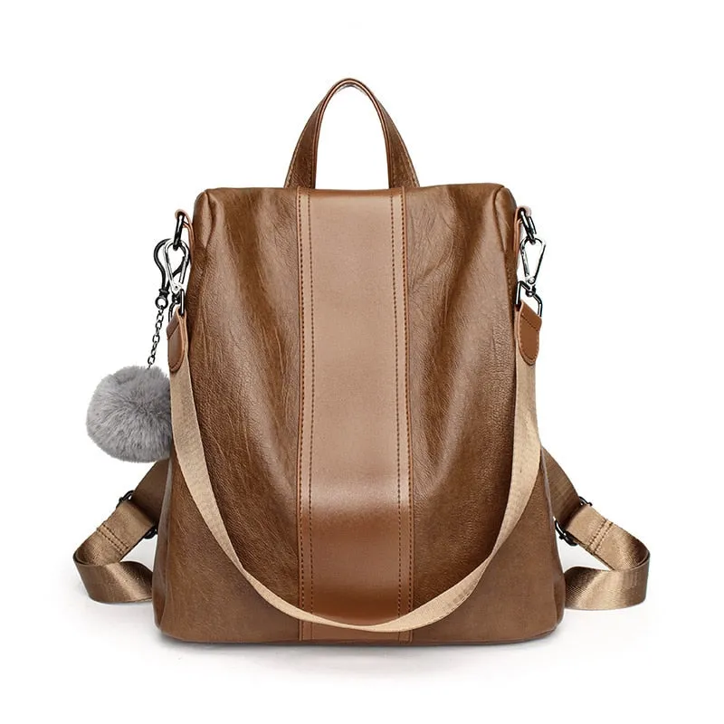 Handbag Female backpack mochila casual Multifunction Women Leather