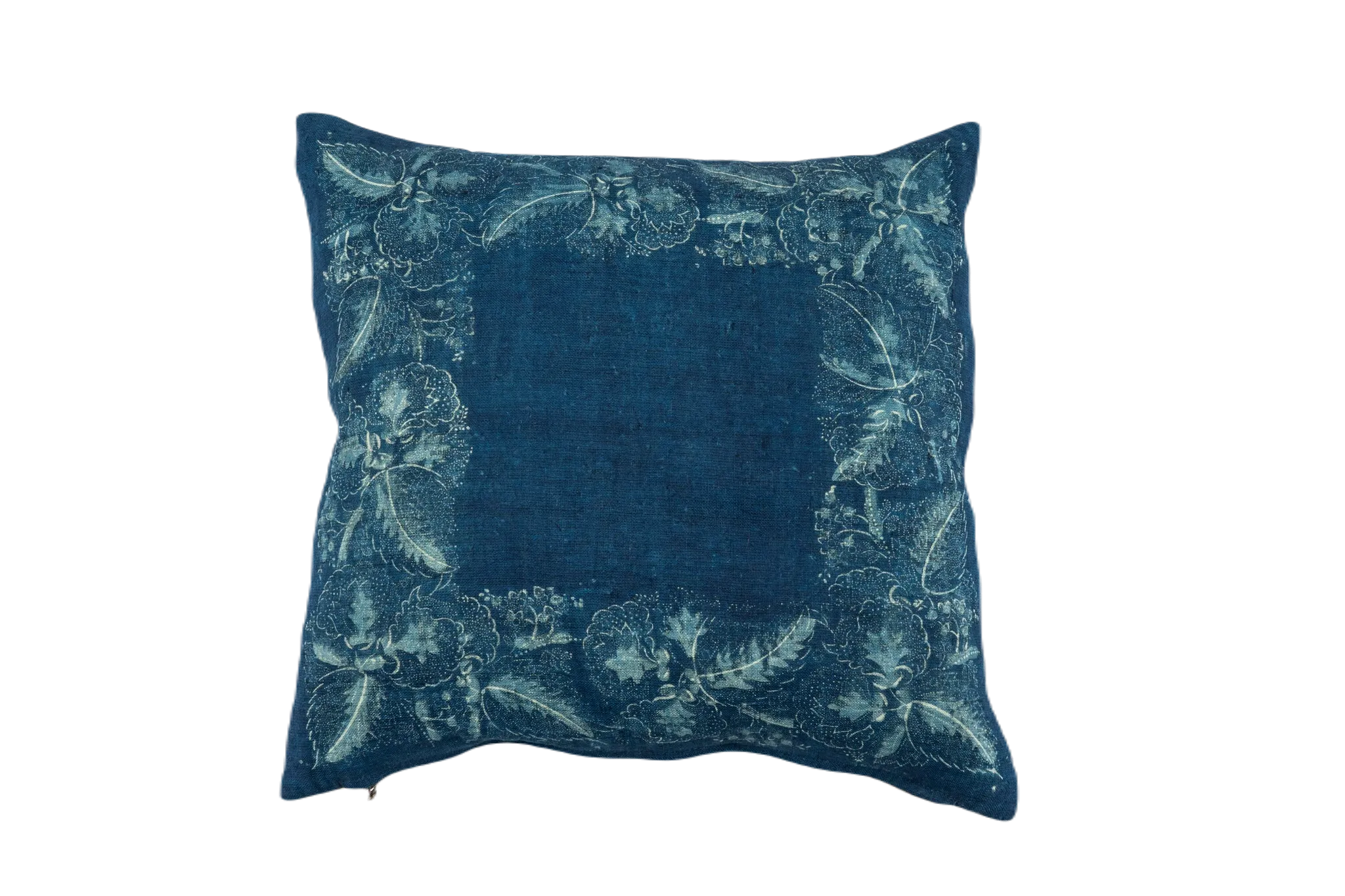 Handwoven antique Hungarian hemp,wax resist dyed Indigo- P259
