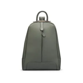 Ladies Leather Backpack - Grey