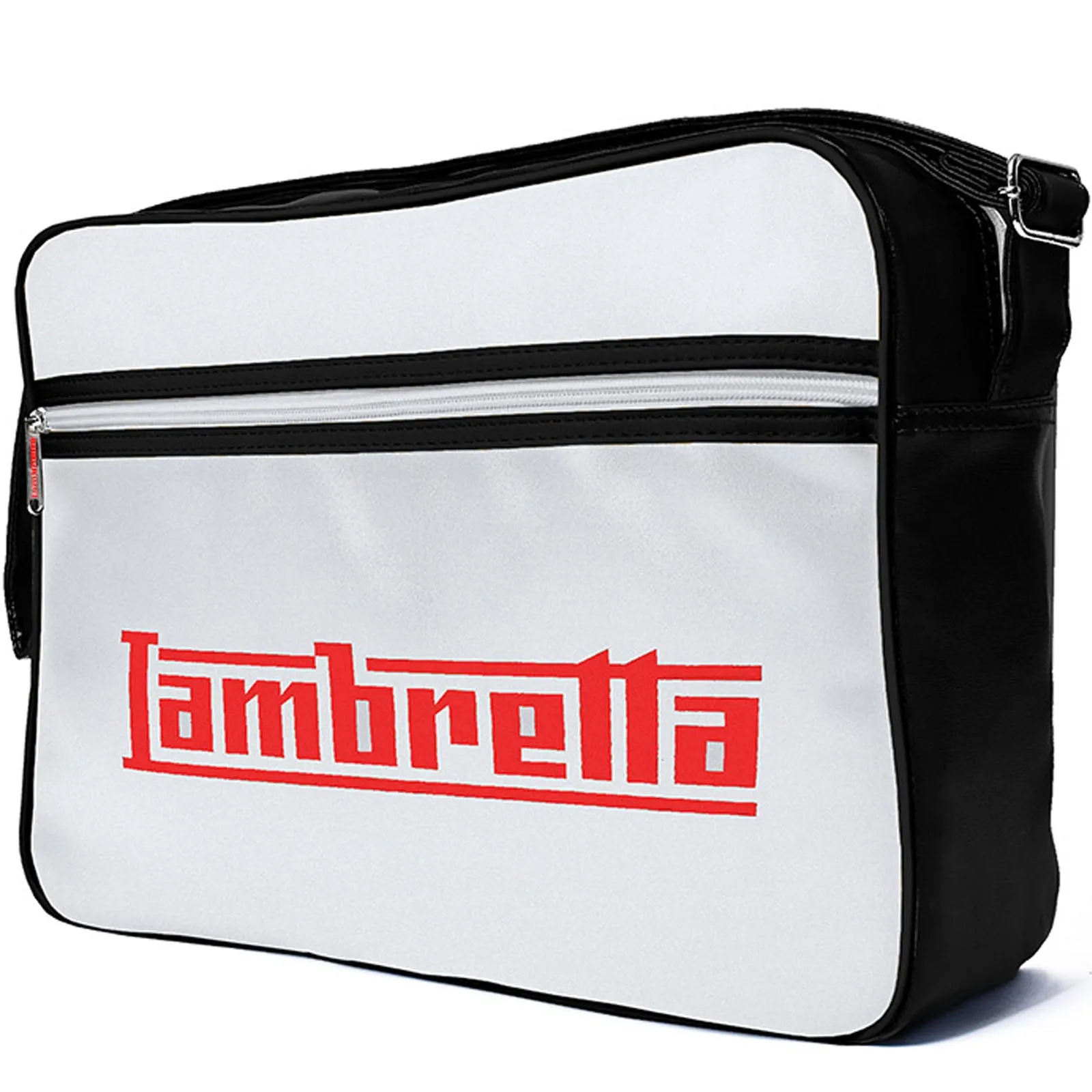 Lambretta Retro Flight Faux Leather Satchel Bag