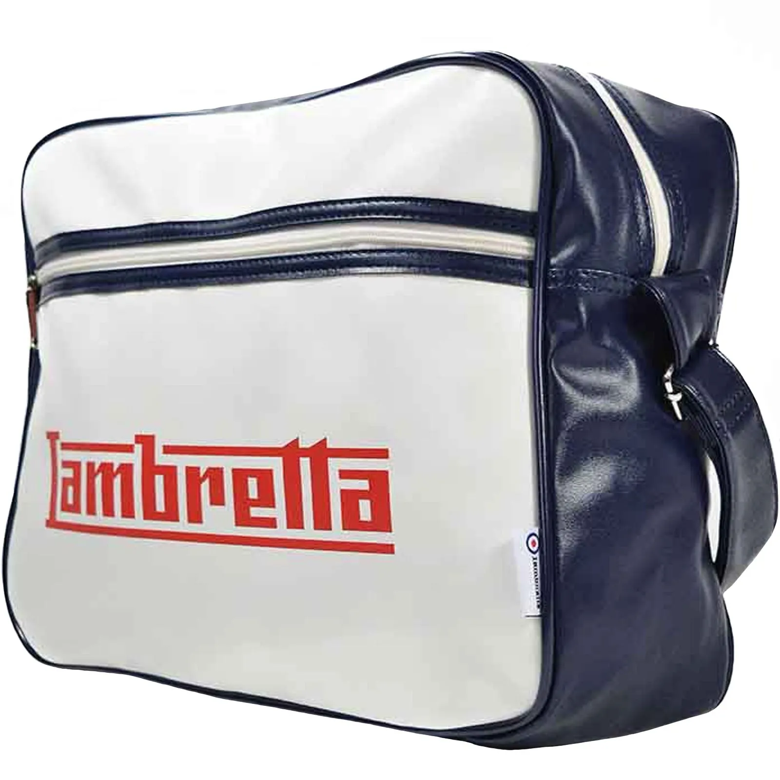 Lambretta Retro Flight Faux Leather Satchel Bag