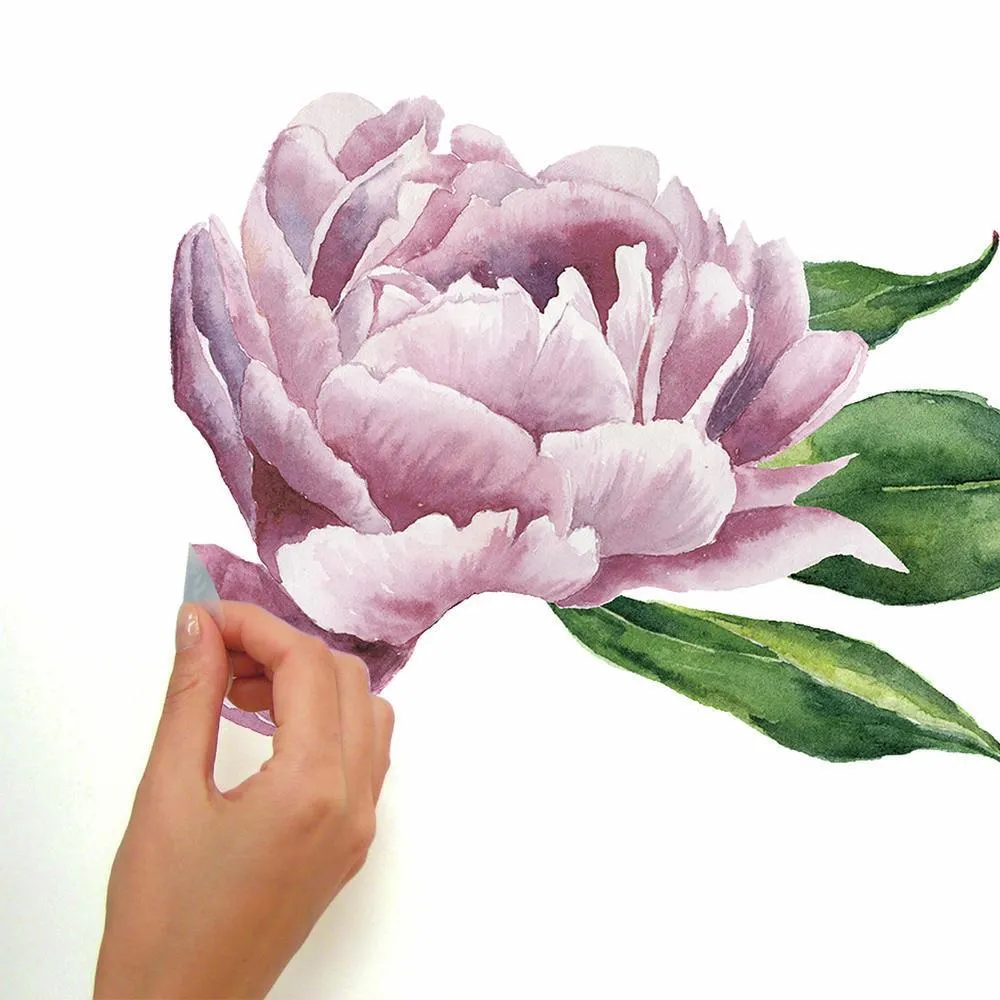 Large Peony Peel and Stick Giant Wall Decals