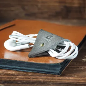 Leather Cord Holder x 2pcs #Grey