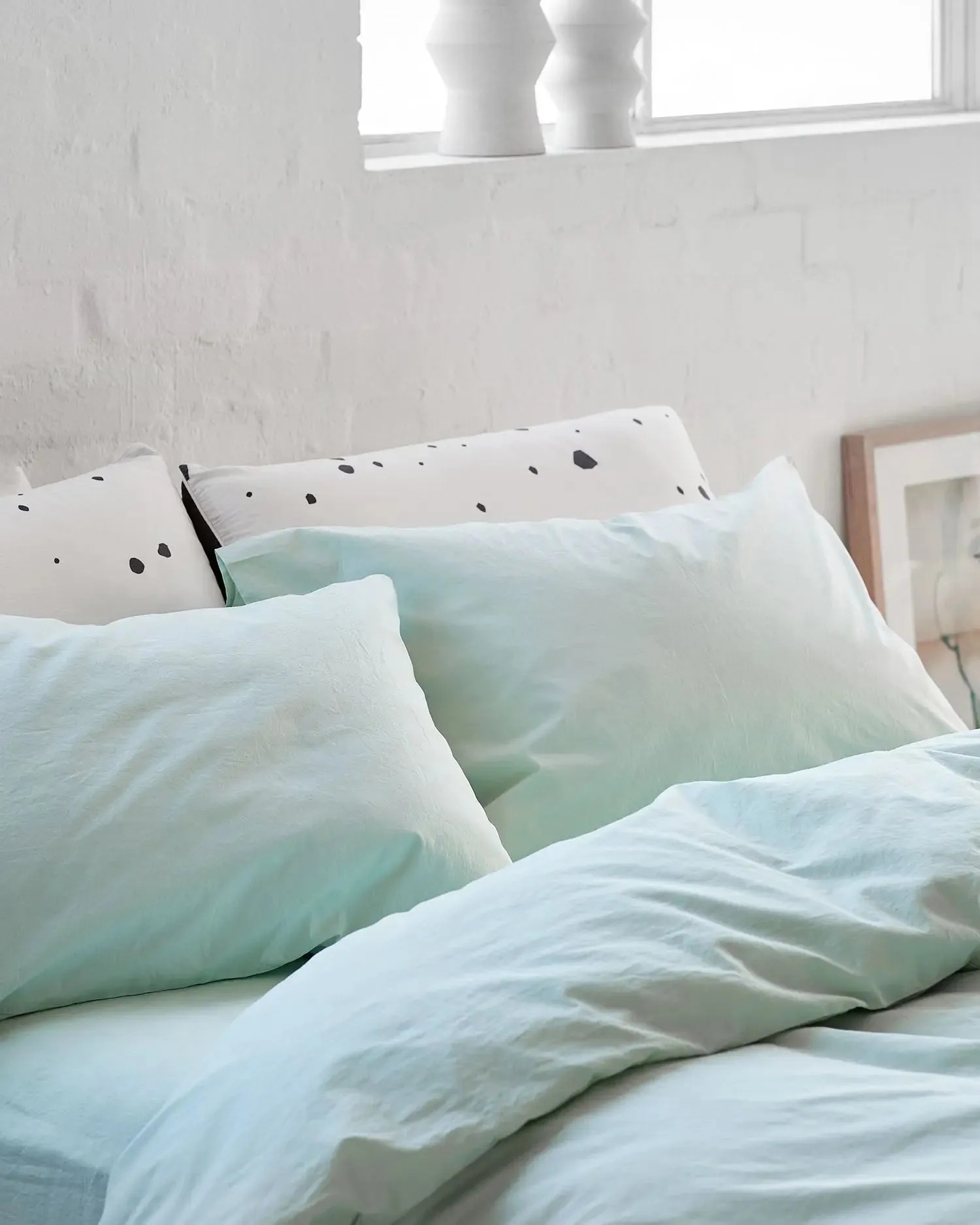 Light Green Organic Cotton Fitted Sheet
