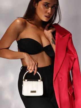 Nano White Mini Box Bag | Modern Myth