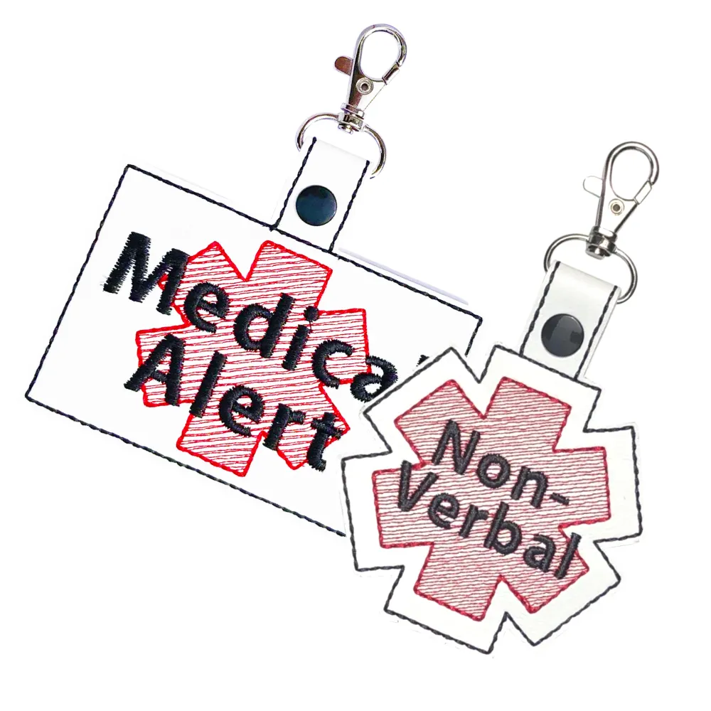 Non-Verbal Bag Tag, Durable Marine Vinyl Accessory, Unique Gift for Special Needs Individuals