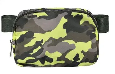 Nylon Waist Bag - Green Camo