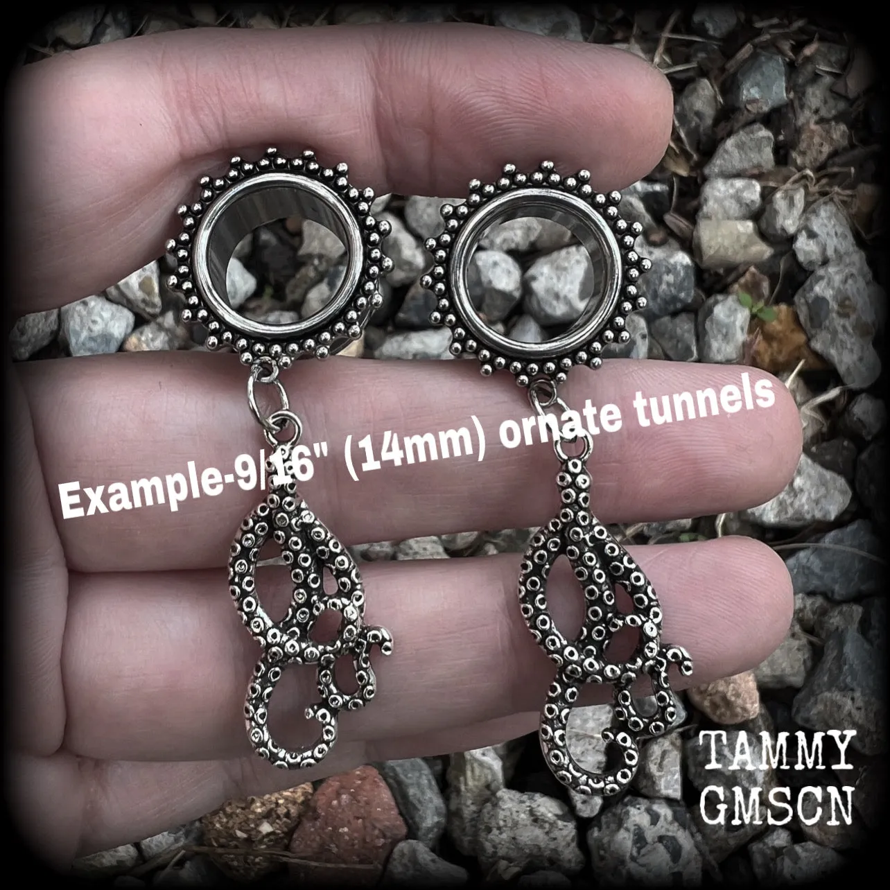 Octopus tentacle tunnel dangles-Sea Shanty jewelry