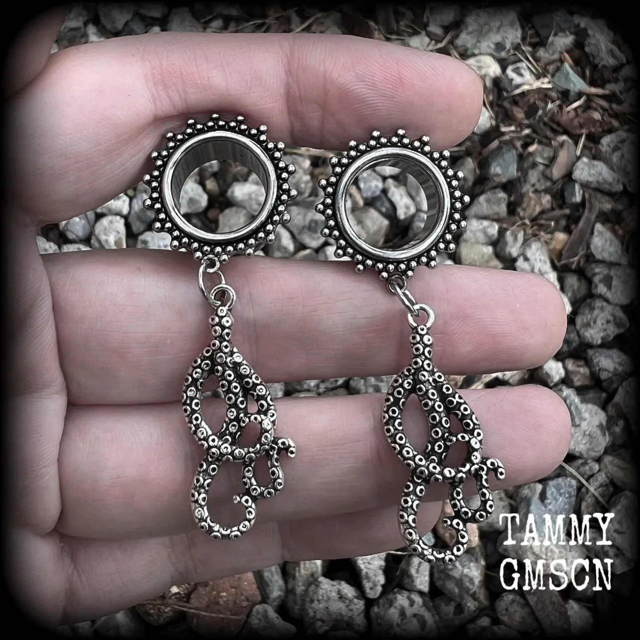 Octopus tentacle tunnel dangles-Sea Shanty jewelry