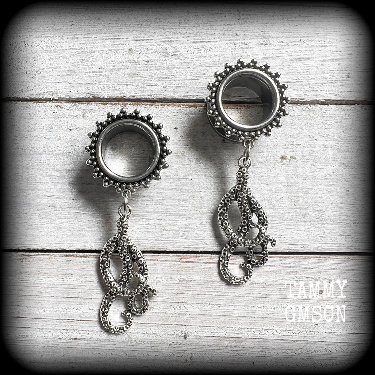 Octopus tentacle tunnel dangles-Sea Shanty jewelry