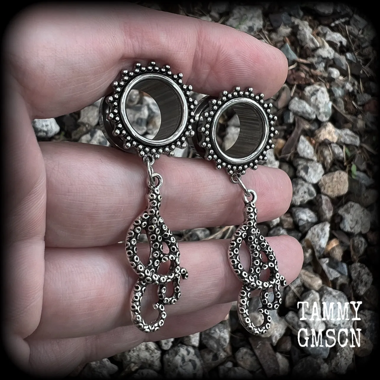 Octopus tentacle tunnel dangles-Sea Shanty jewelry