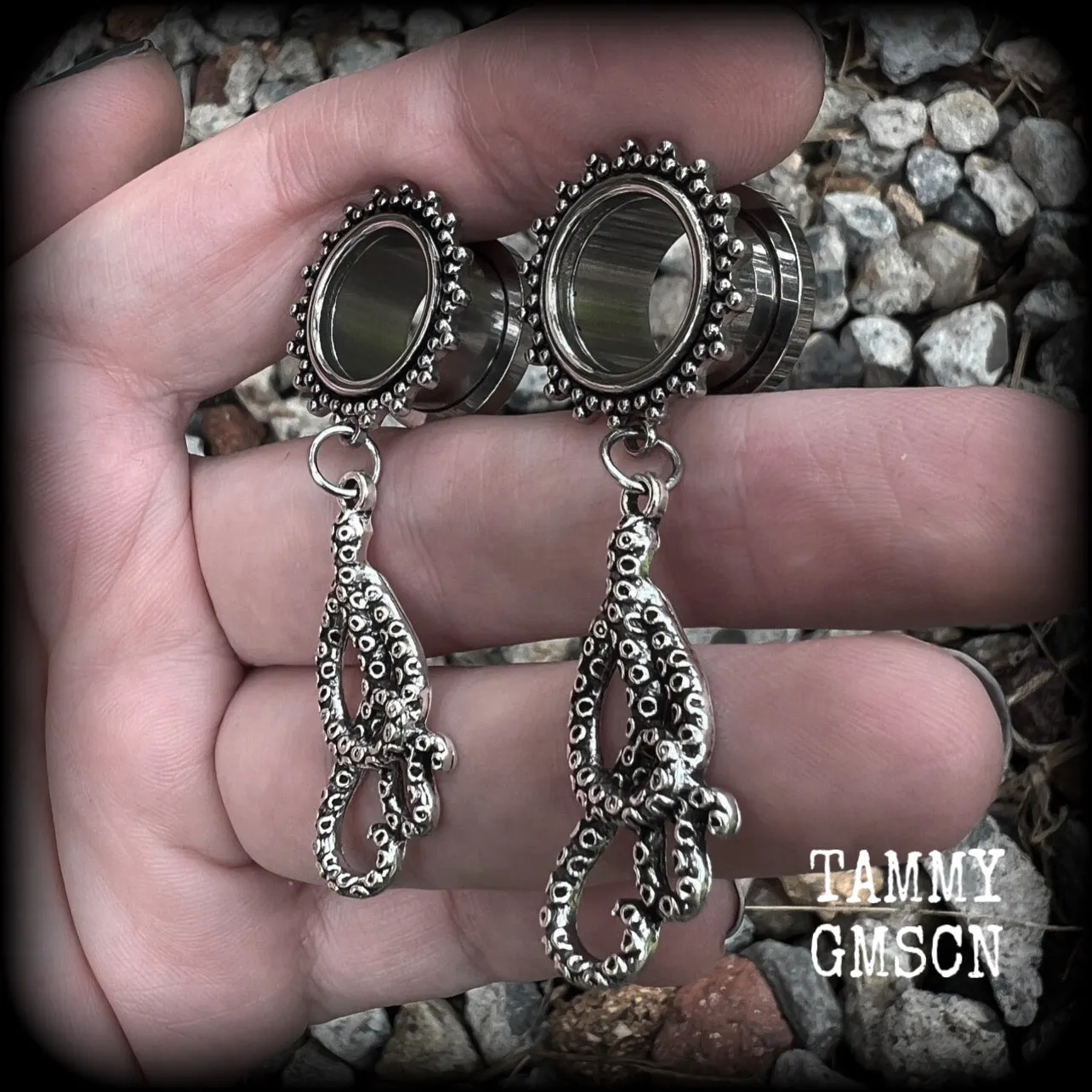 Octopus tentacle tunnel dangles-Sea Shanty jewelry