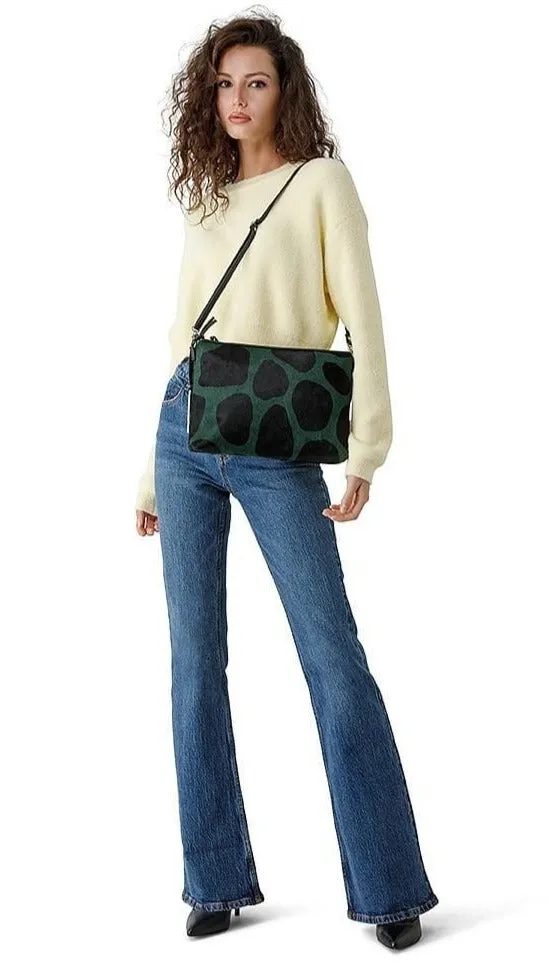 Olga Zip Pouch Bag Giraffe Print