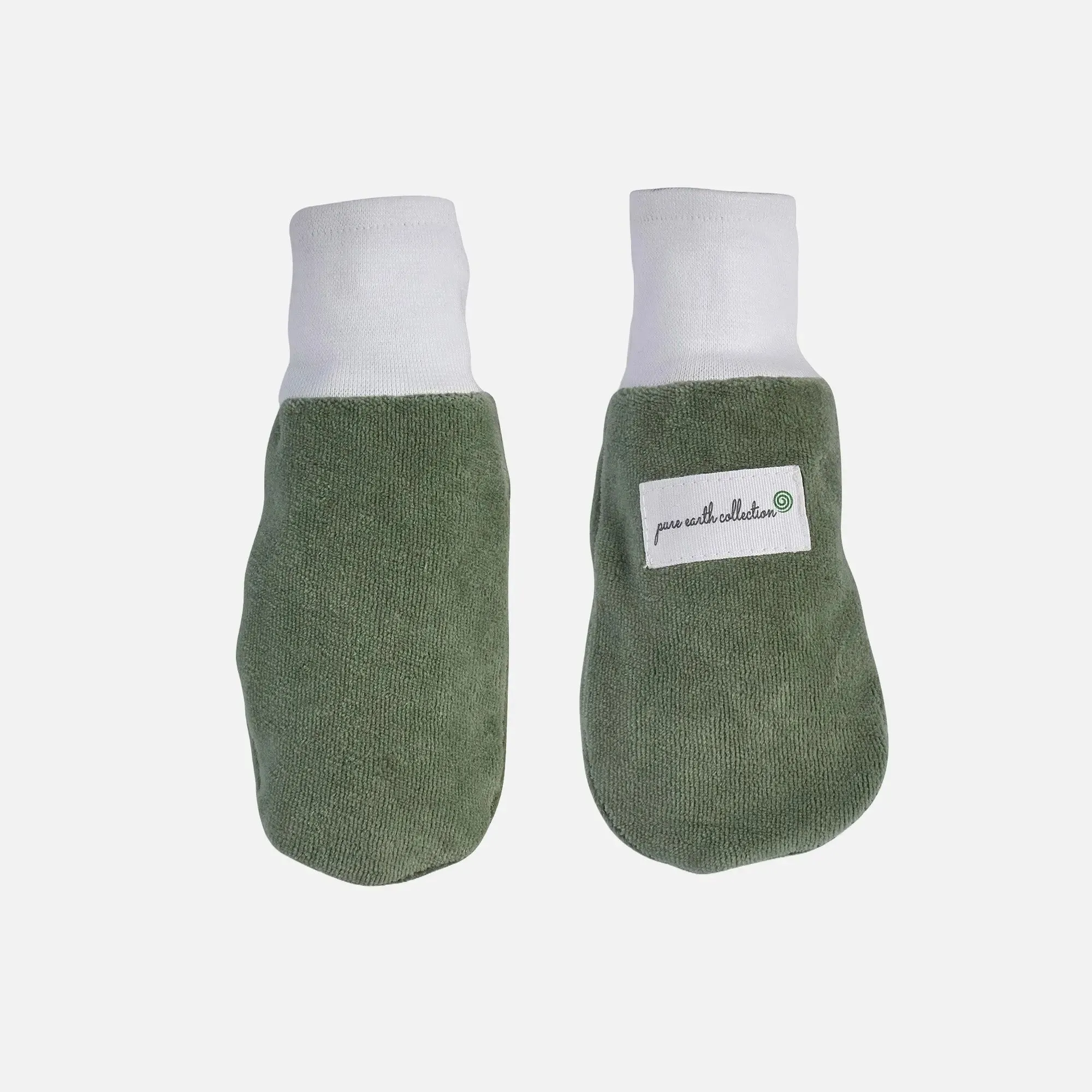Organic Mittens - Green (Pack of 2 Pairs)
