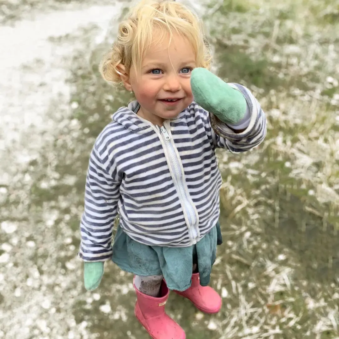 Organic Mittens - Green (Pack of 2 Pairs)