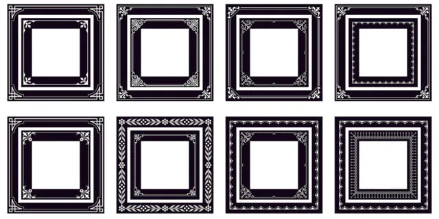 Ornate Gallery Frames Peel & Stick Wall Decals