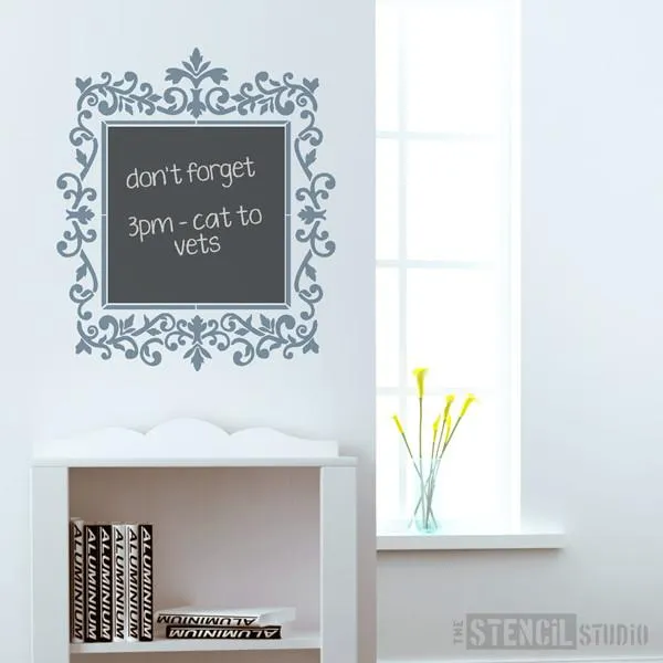 Ornate Square Frame Stencil