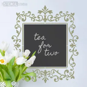 Ornate Square Frame Stencil