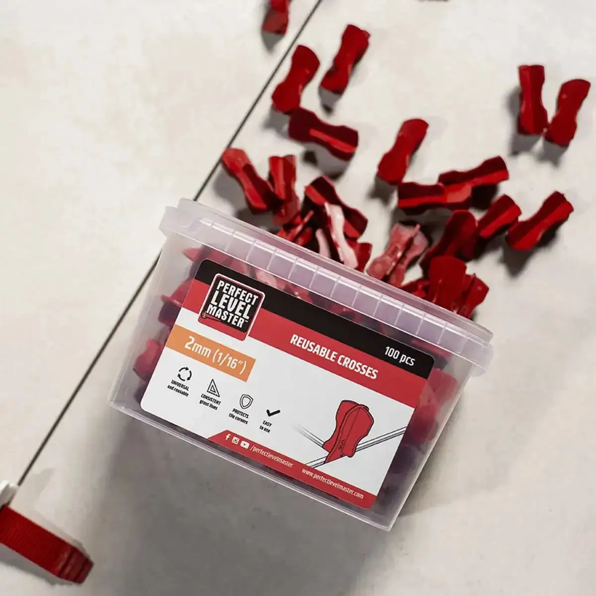 Perfect Level Master T-Lock Tile Crosses - 100 Piece Bags