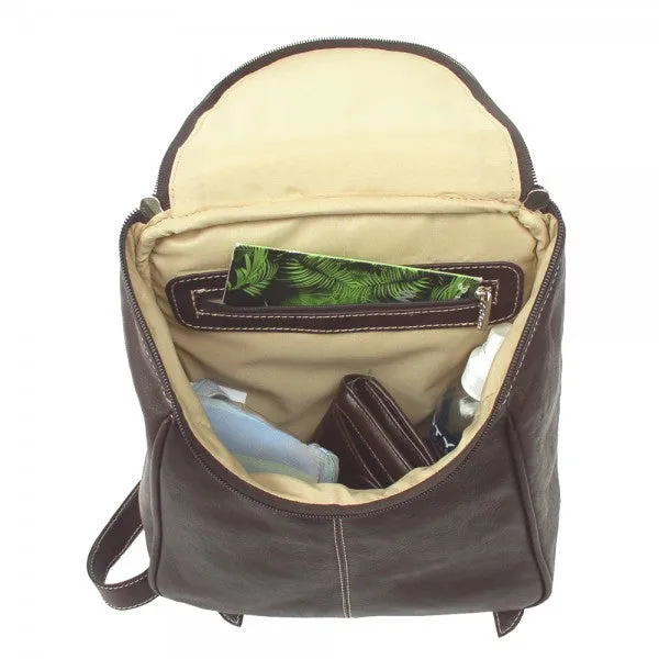 Piel Leather U Zip Backpack Assorted Colors